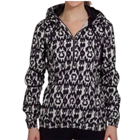 lululemon athletica Jackets & Blazers - Lululemon Willpower 1/2 Zip Pullover Jacket Sprinkler Ikat EUC